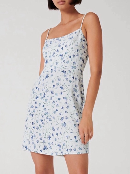 Aritzia Dresses & Skirts - Aritzia Sunday Best Purple / Blue Floral Jackson Mini Dress Sz M Babydoll